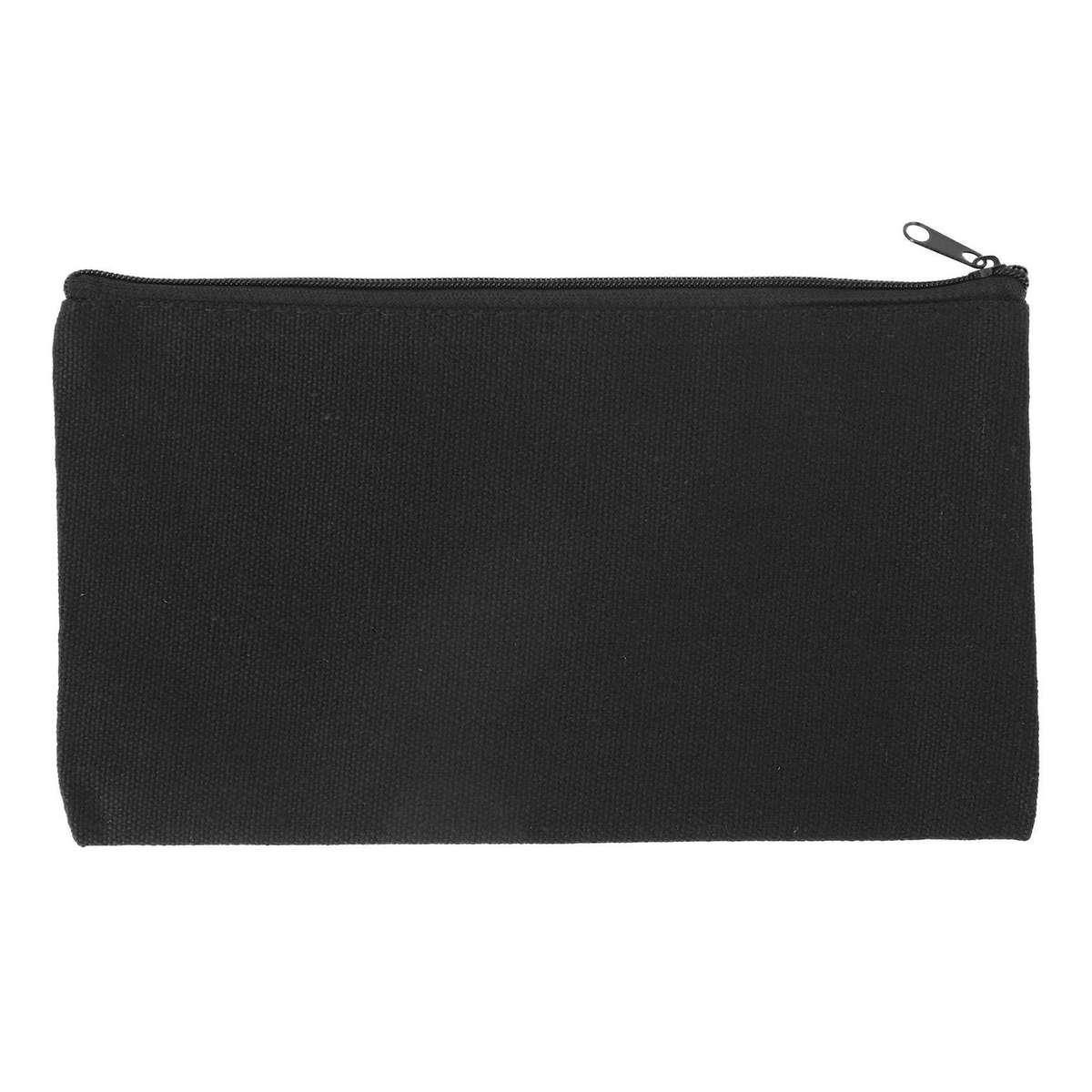 40 Pcs Canvas Zipper Pouch Bags Canvas Makeup Bags Pencil Case Black