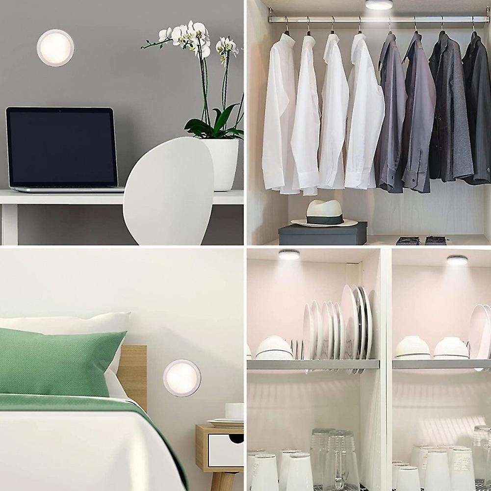 Usb Rechargeable Rgb Led Cabinet Light Puck Lamp 16 Colors Remote