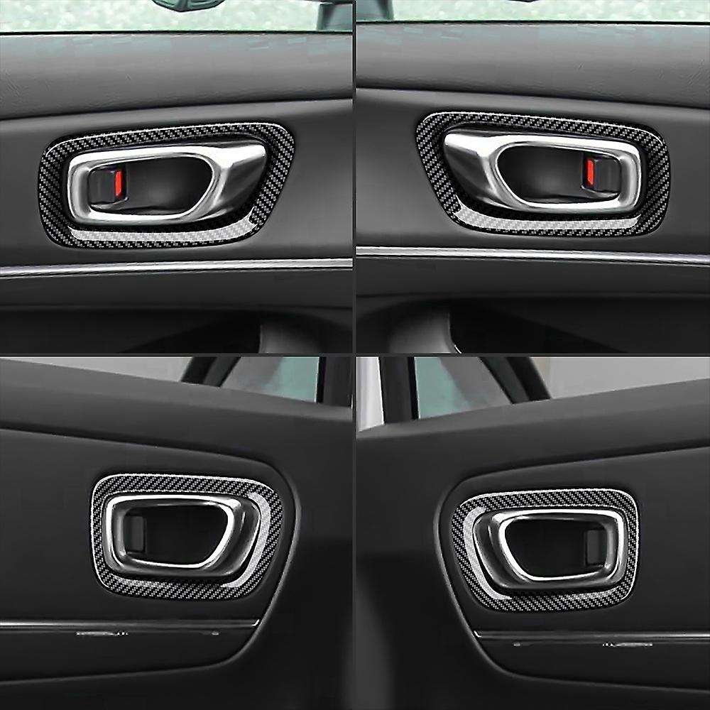 Car Interior Carbon Fiber Door Handle Frame for Honda Hrv Vezel 2021