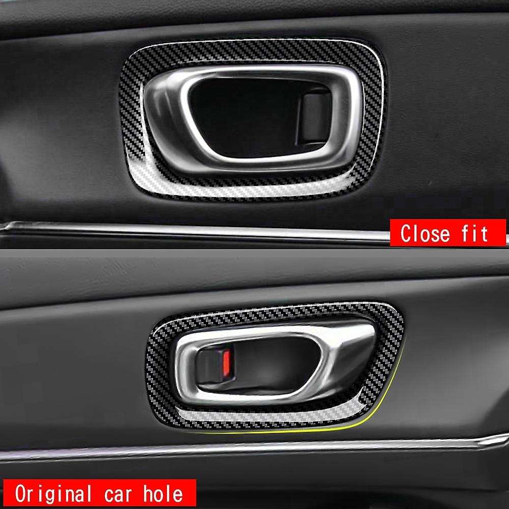 Car Interior Carbon Fiber Door Handle Frame for Honda Hrv Vezel 2021