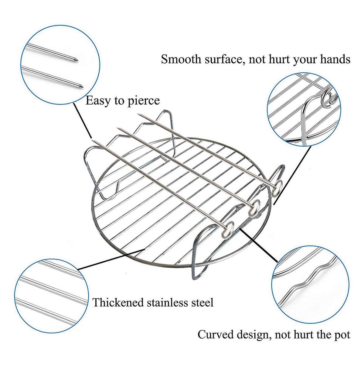 4 Pcs Air Fryer Accessories for Airfryer 2.3-3.2qt Baking Basket