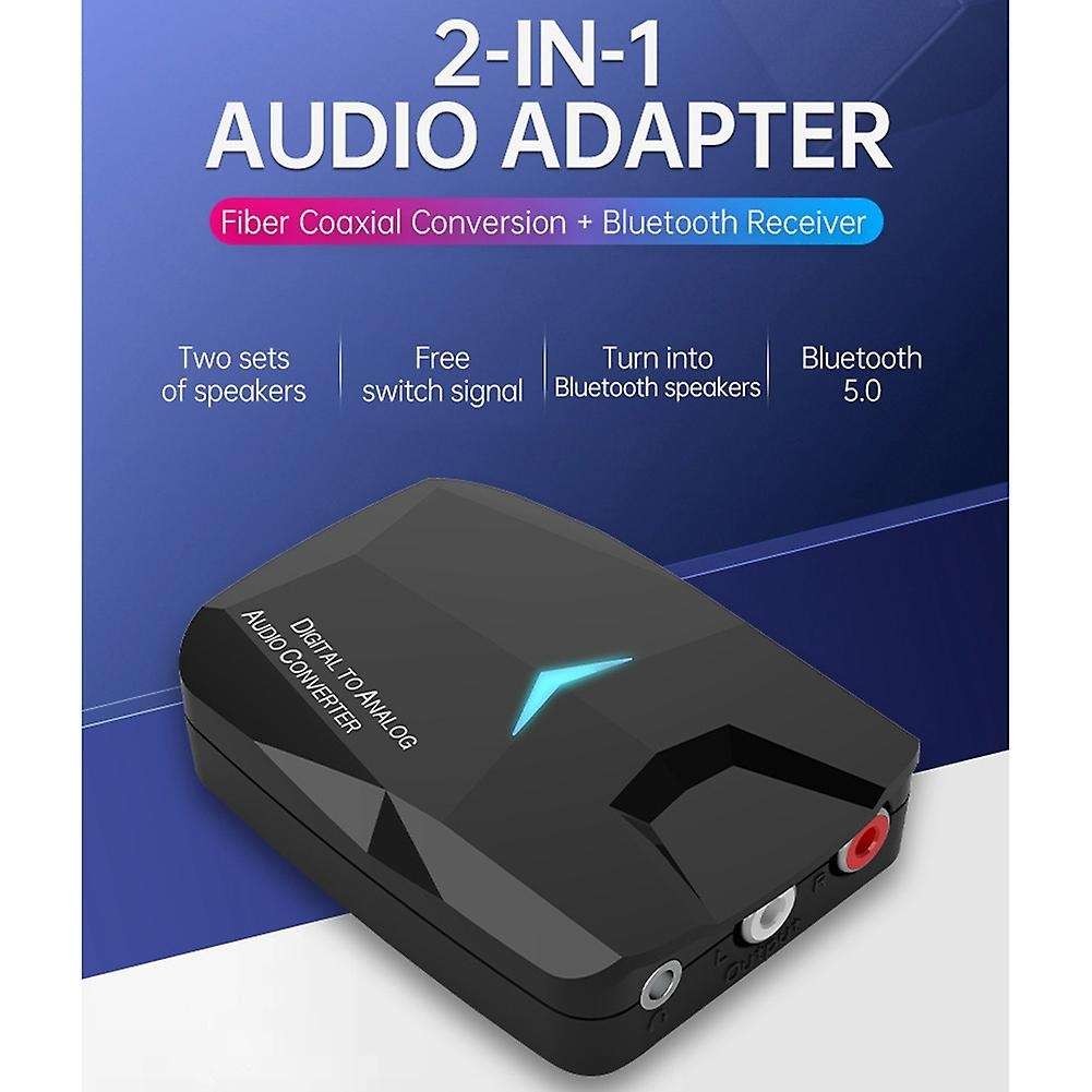Bluetooth 5.0 Receiver Digital Audio Converter 3.5mm Aux Amplifier