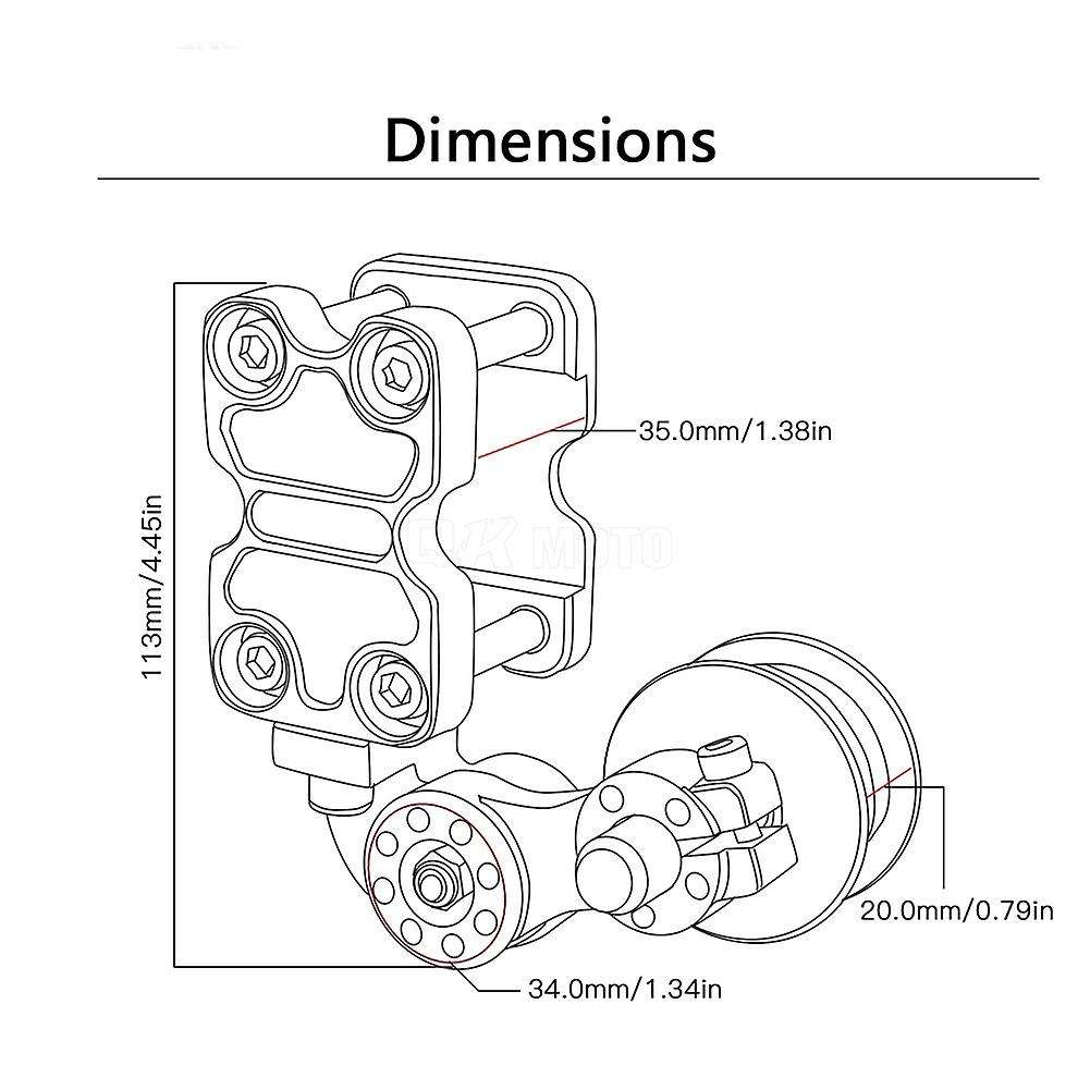 Roller Adjuster Chain Tensioner Motorbike Motorcycle Roller Silver