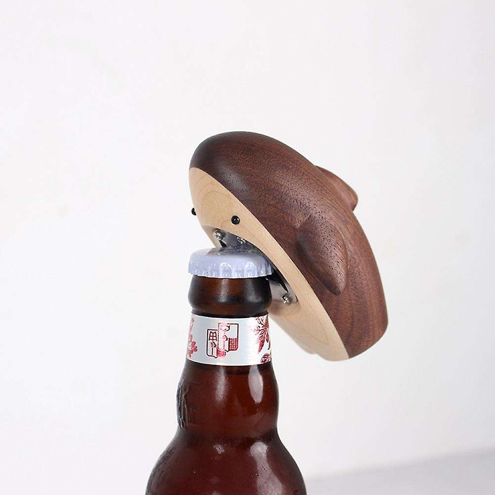 Unique Wooden Shark Shaped Bottle Opener Beer Opener Cap Bar Tools,1