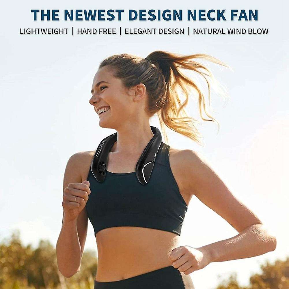 Portable Neck Fan Rechargeable - 4000mah Hanging Neck Fan, Black