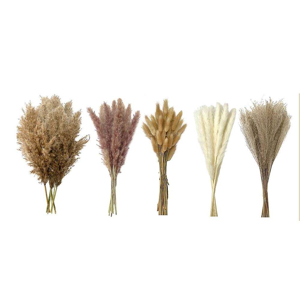 110 Pcs Pampas Grass Boho Decor Dried Grass Bouquet