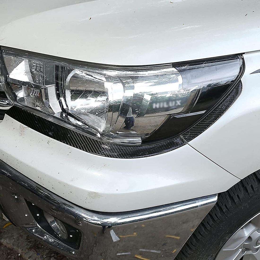 For Toyota Hilux 15-21 Headlight Eyebrow Front Side Lamp Strips Trim