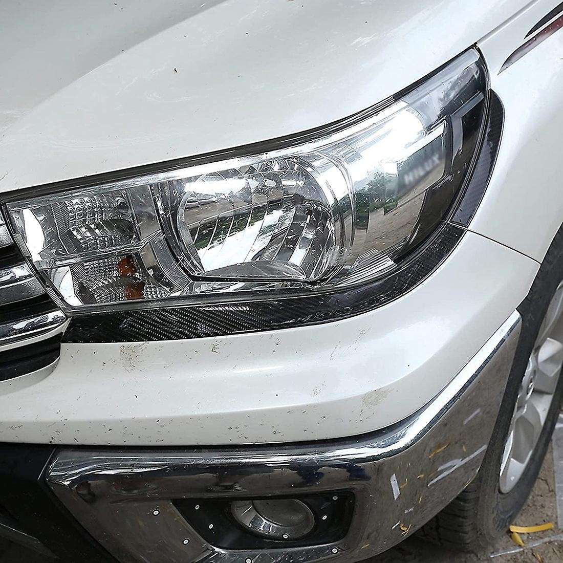 For Toyota Hilux 15-21 Headlight Eyebrow Front Side Lamp Strips Trim