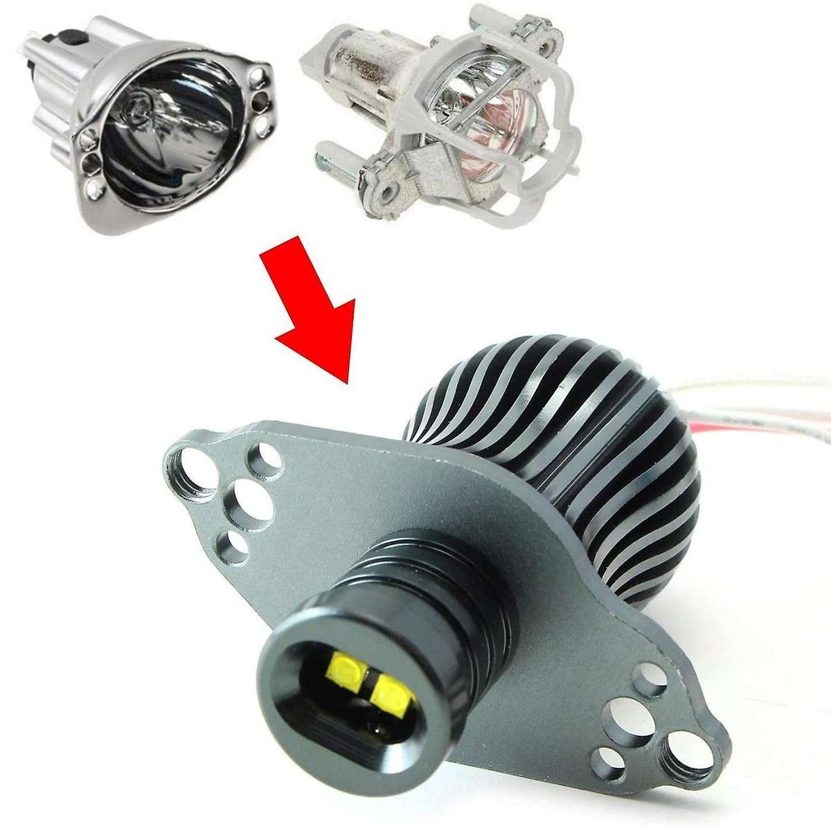 2x Led Angel Eye Marker Bulbs for Bmw E90 3 Series 20w Xenon Light