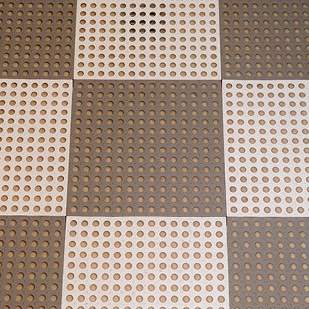 6pcs Anti-slip Splicing Pvc Bathroom Kitchen Mat 30x30cm Dark Grey