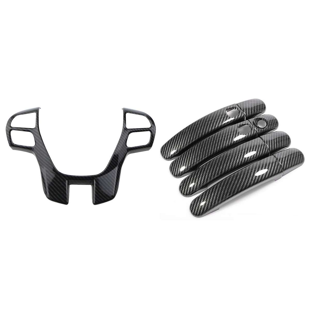 Carbon Fiber Steering Wheel Cover Trim for Ford Ranger Everest 2015+