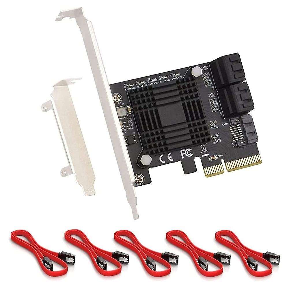 Pcie Sata Card 5 Port, Pci-e to Sata Expansion Card, for Windows