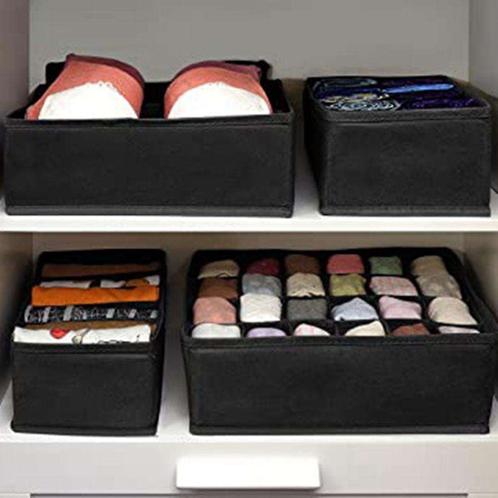 4-pieces Clothes Drawer Organisers Divider - for Bras, Clothes