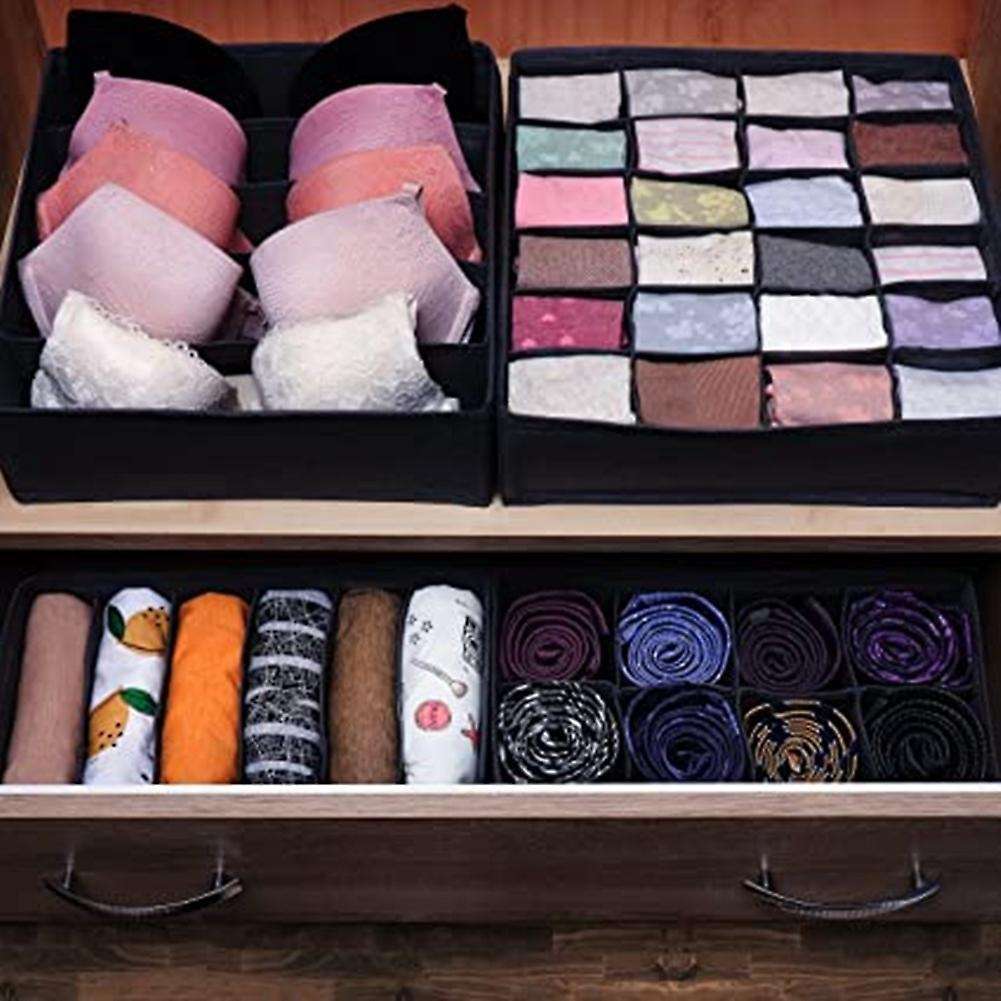 4-pieces Clothes Drawer Organisers Divider - for Bras, Clothes