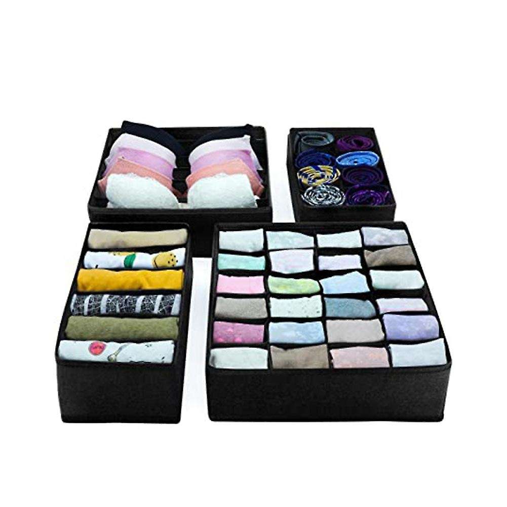 4-pieces Clothes Drawer Organisers Divider - for Bras, Clothes