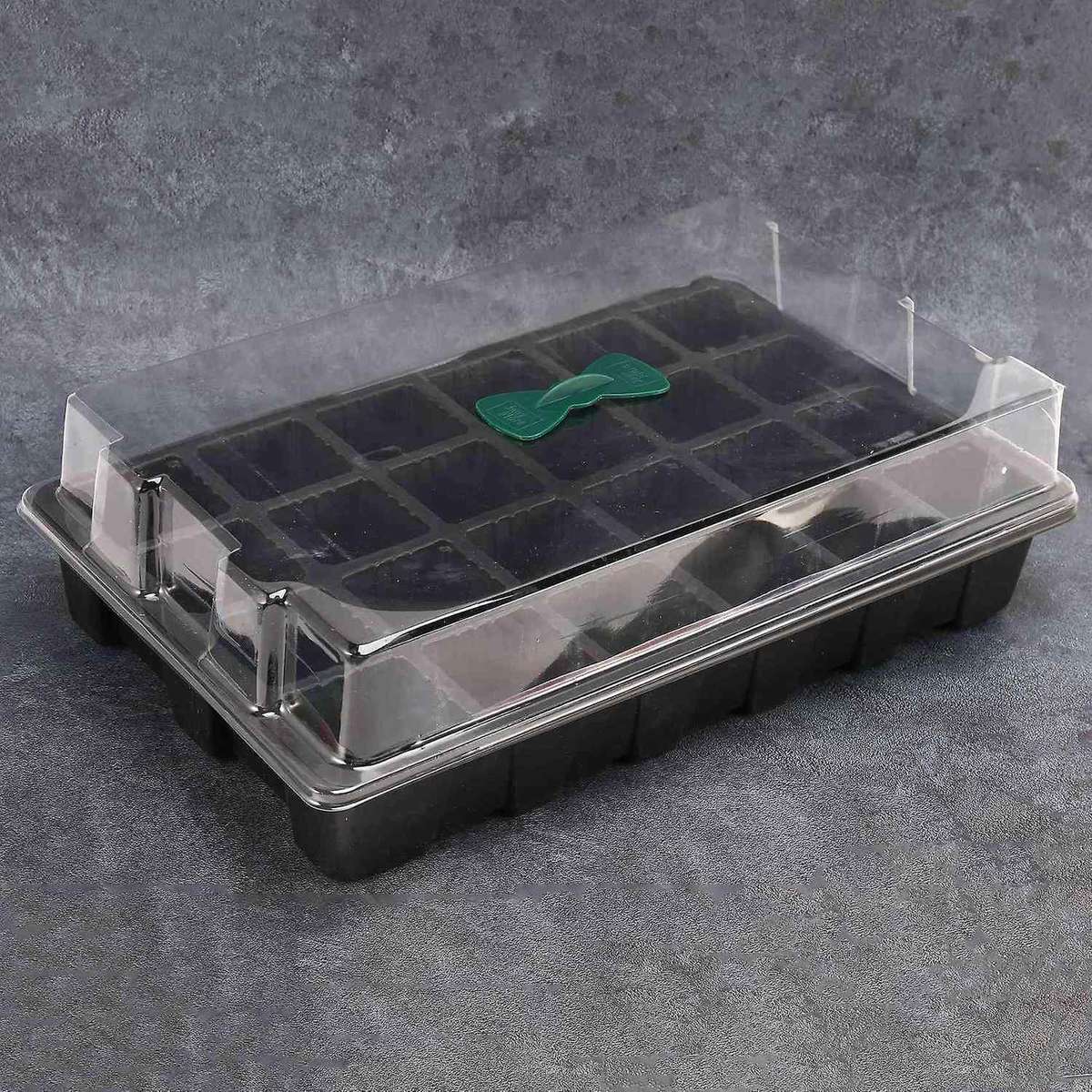 4pcs Seedling Tray, 24 Cells with Adjustable Vents for Greenhouse