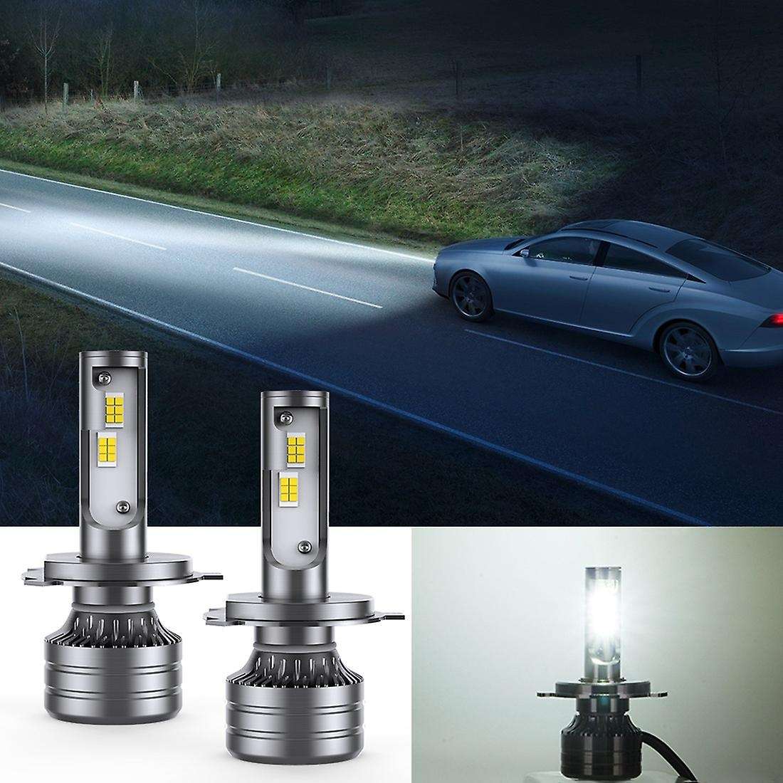 Led Headlight Bulbs, 28w 3000 Lumens Bright Led Headlights (h4)