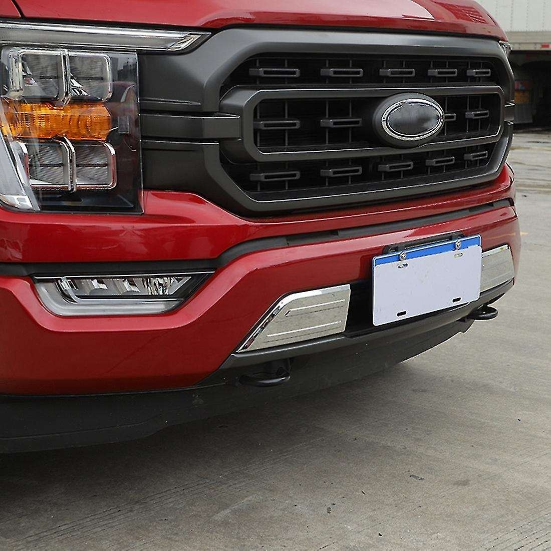 Car Front Bumper Grille Cover for Ford F150 2021, Abs Chrome