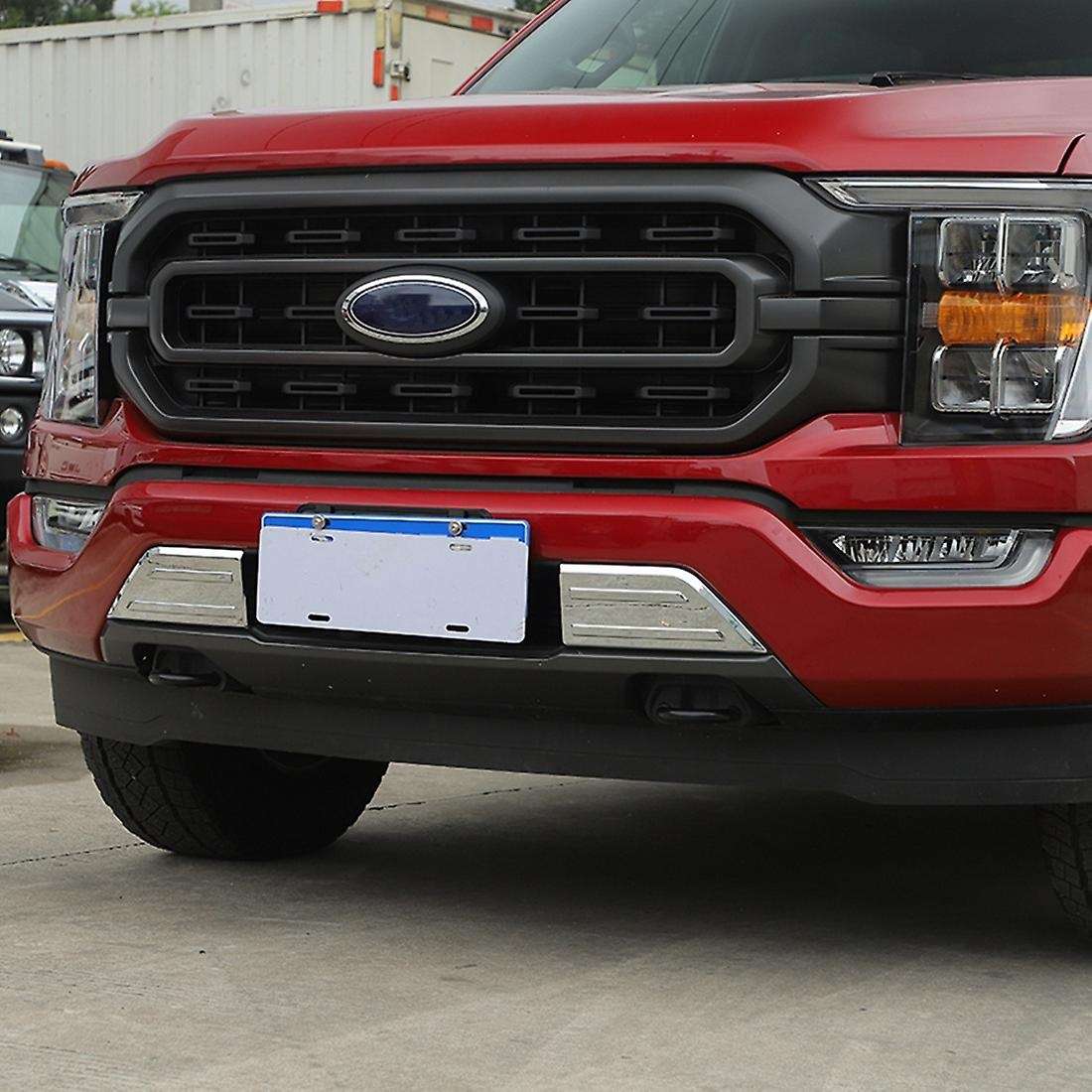 Car Front Bumper Grille Cover for Ford F150 2021, Abs Chrome