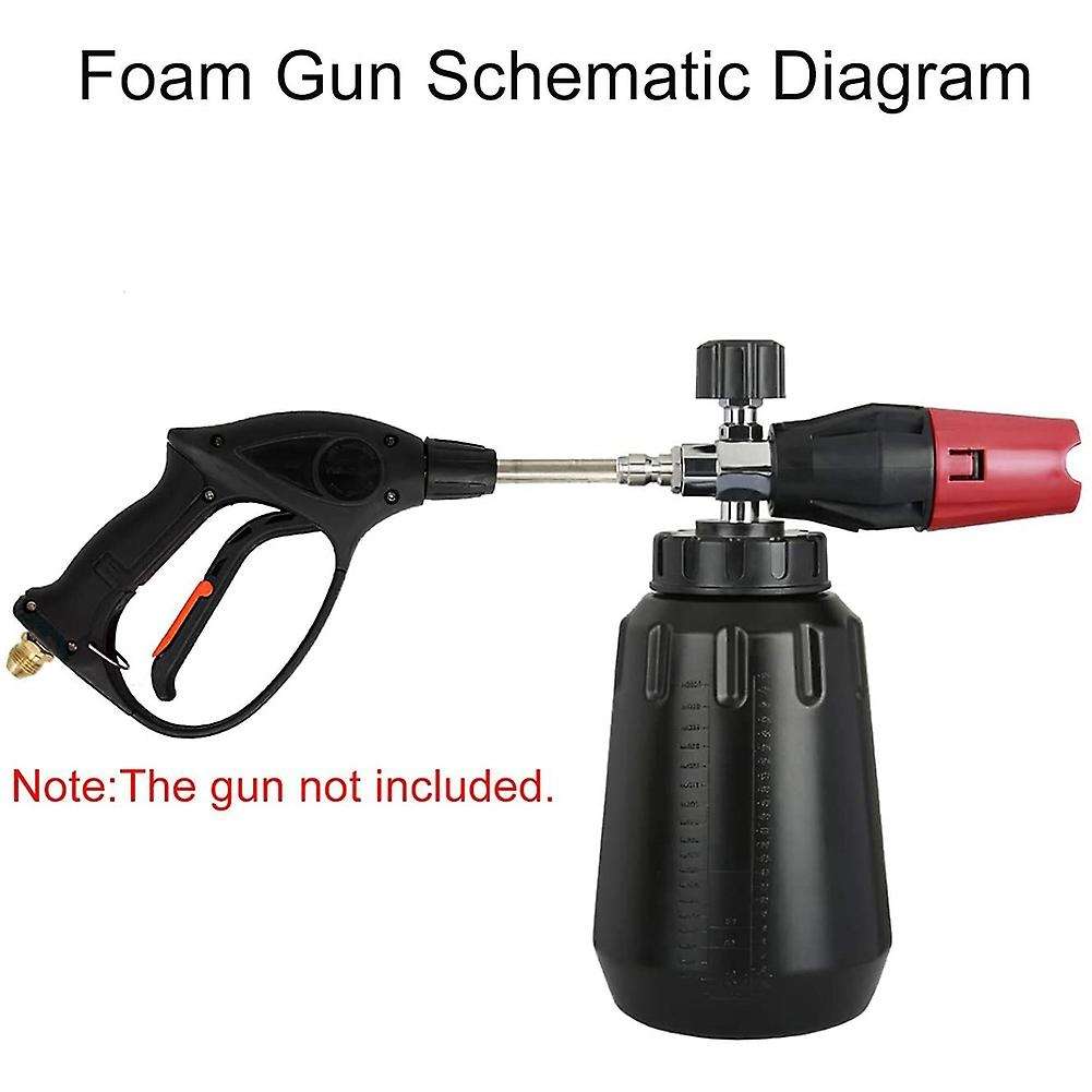 Snow Foam Cannon with 1l Bottle, Car Foam Blaster, 1/4inch Connector