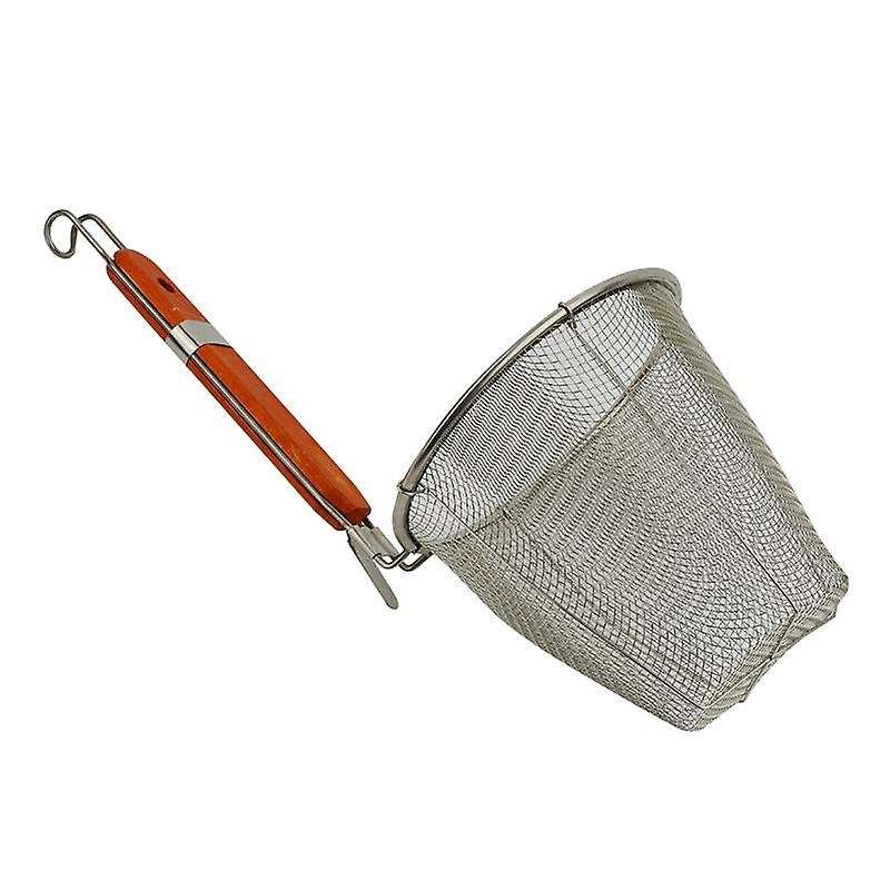 3x Wooden Handle Stainless Steel Mesh Strainer 5.3 Inch X 4.9 Inch
