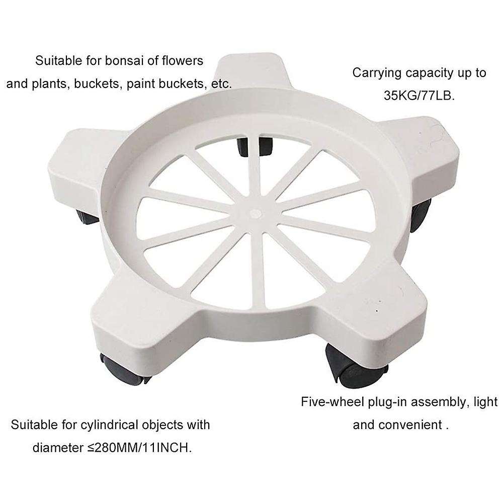 5 Gallon Heavy Duty Drum Dolly with 5 Swivel Casters for Flower Pots