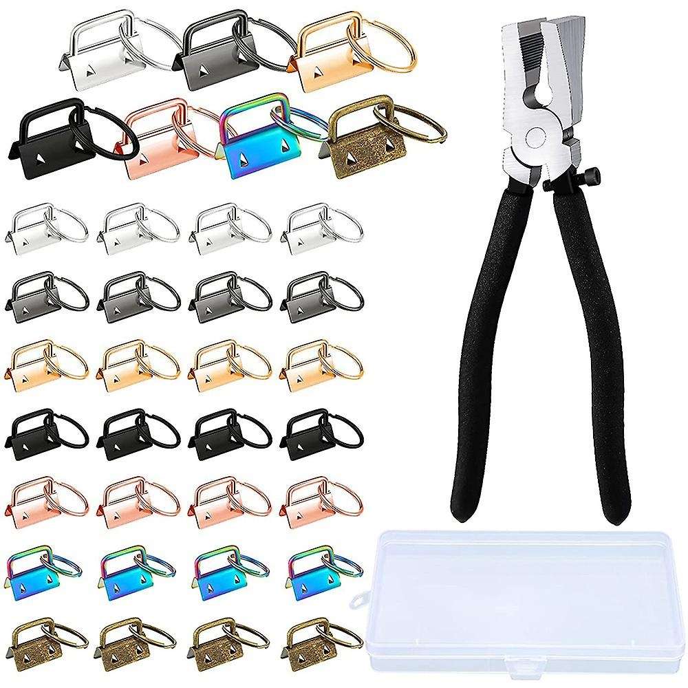 37 Pieces Key Fob Hardware Set, for Diy Keychain Supplies