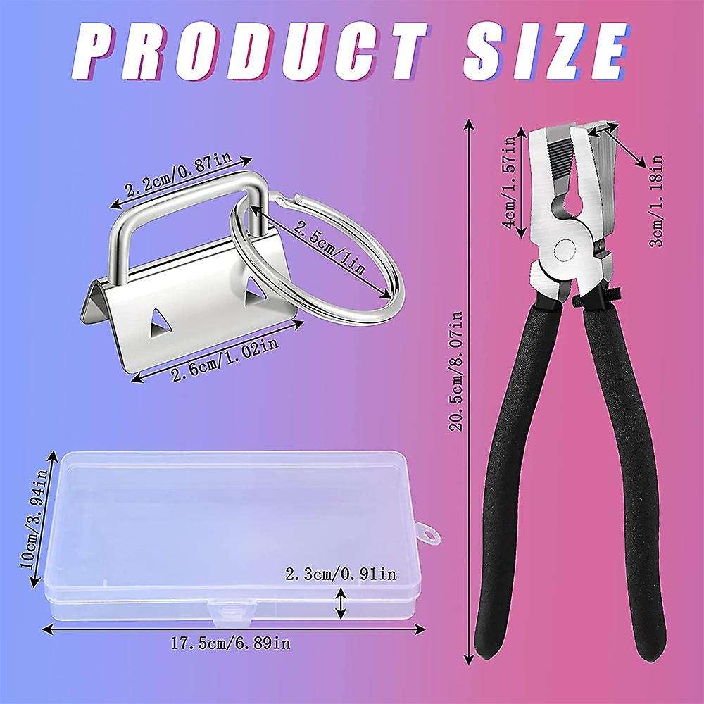 37 Pieces Key Fob Hardware Set, for Diy Keychain Supplies