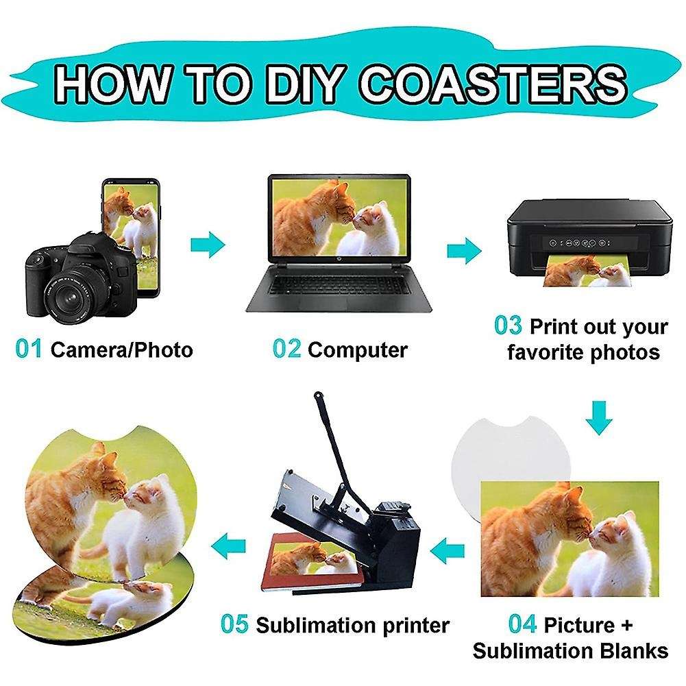 110pcs Sublimation Blank Coaster,for Diy Crafts,car Coasters