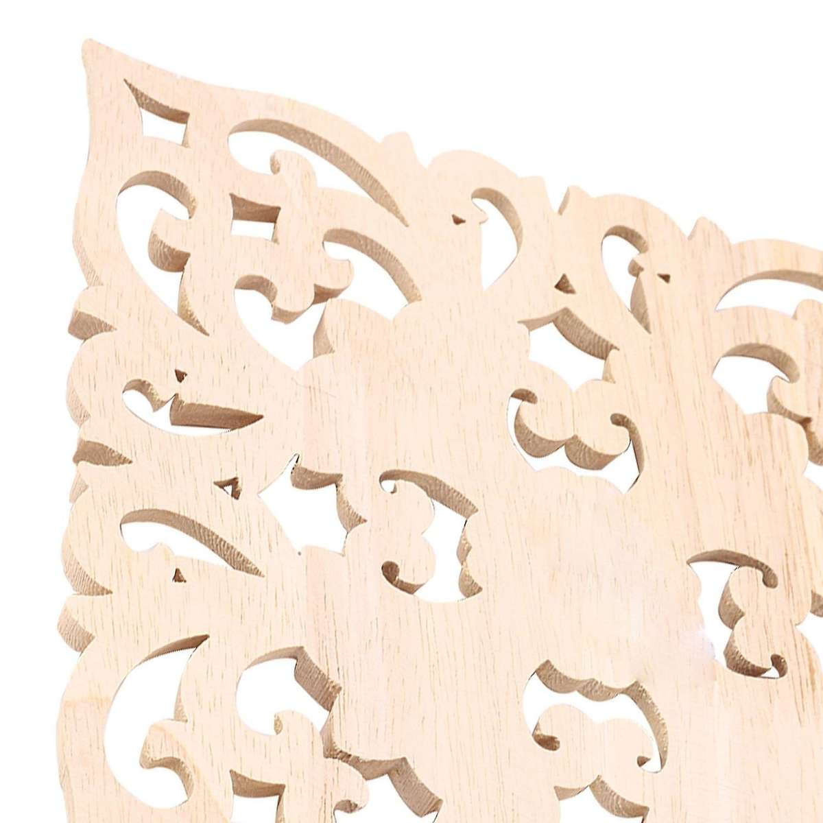 4x Wooden Decal European-style Applique Real Wood Carving 20x20x2cm
