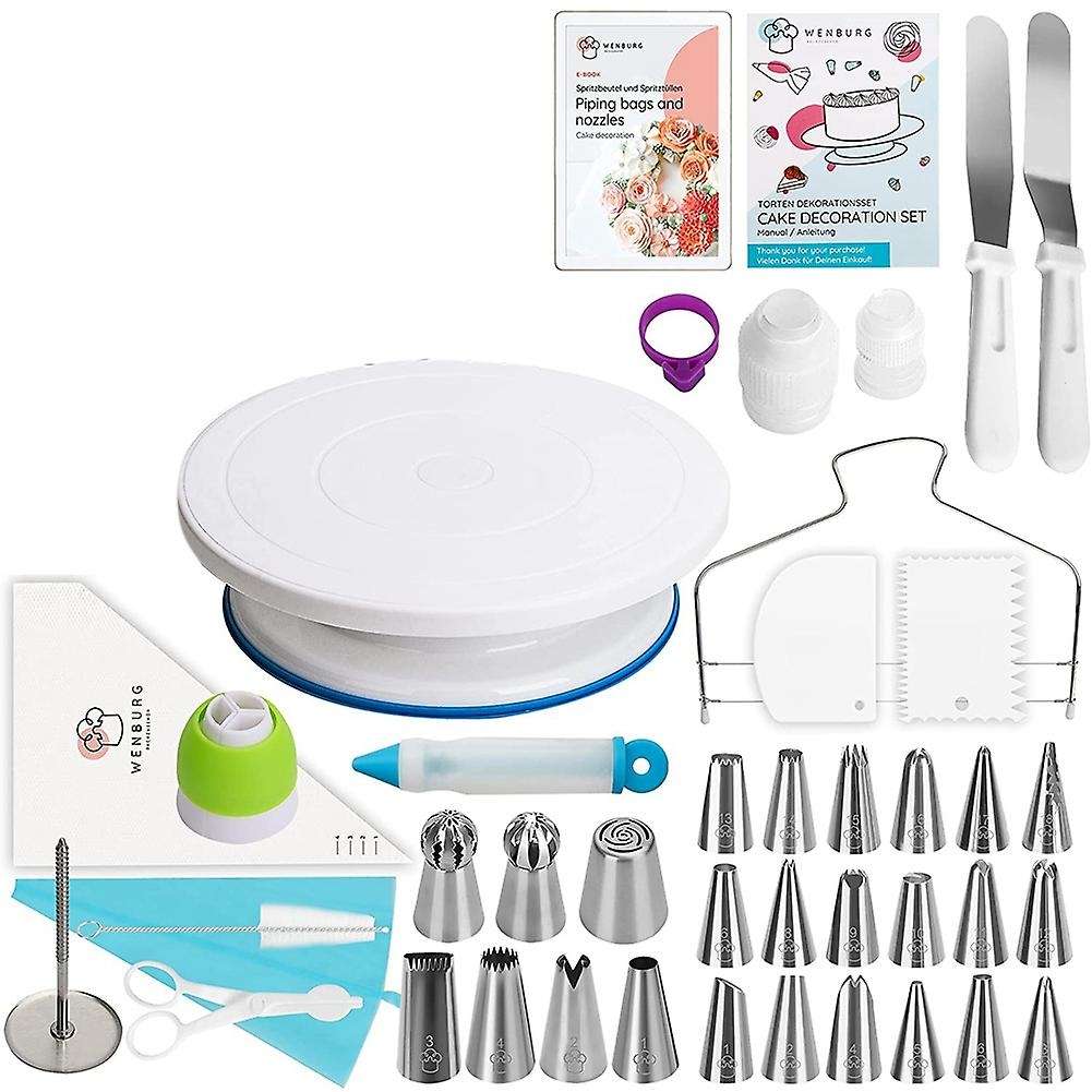 51-in-1 Cake Decorating Supplies Revolving Cake Turntable Diy Set