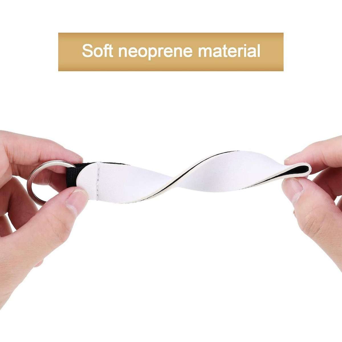 20 Pcs Sublimation Blank Neoprene Wristlet Keychain Lanyard Holder