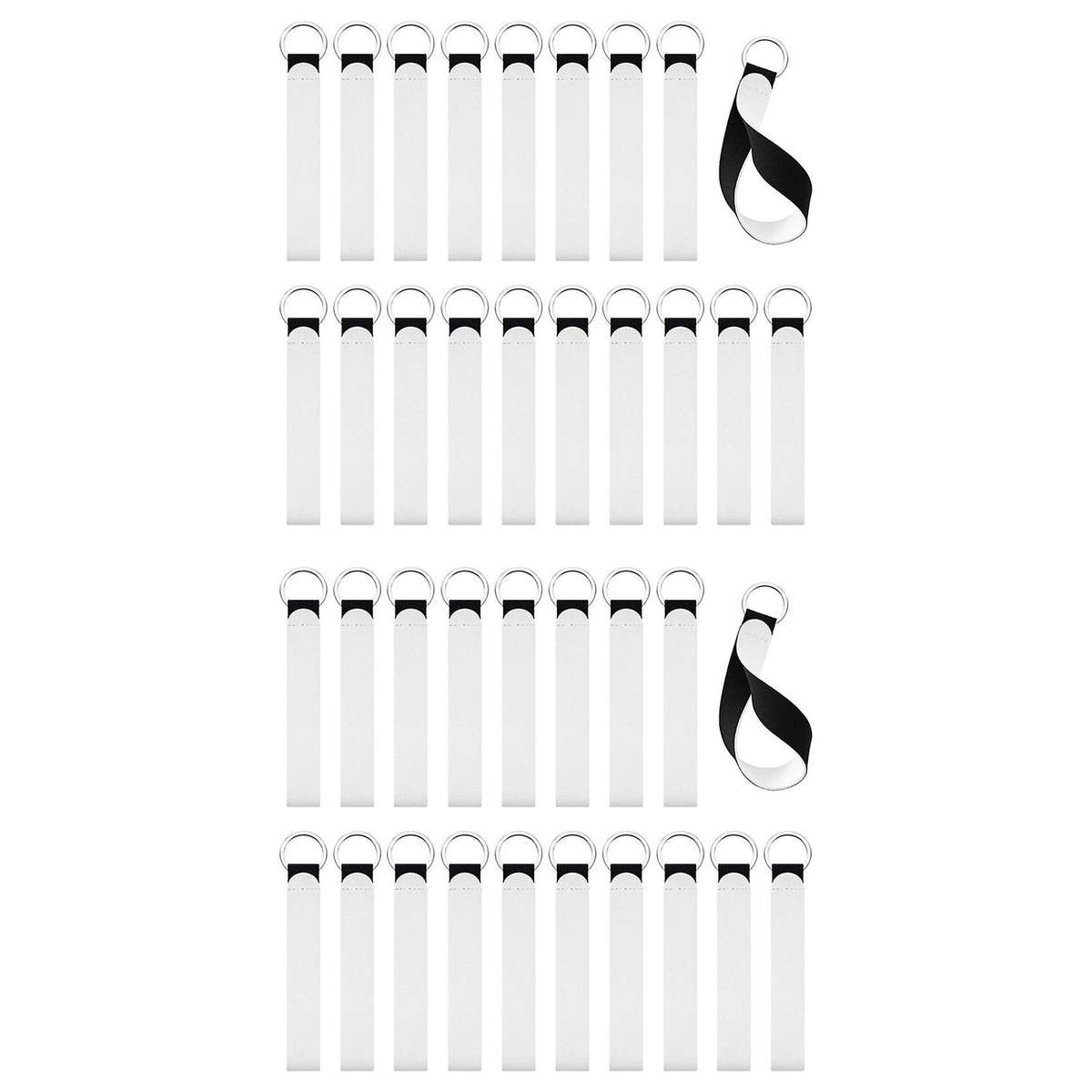 20 Pcs Sublimation Blank Neoprene Wristlet Keychain Lanyard Holder