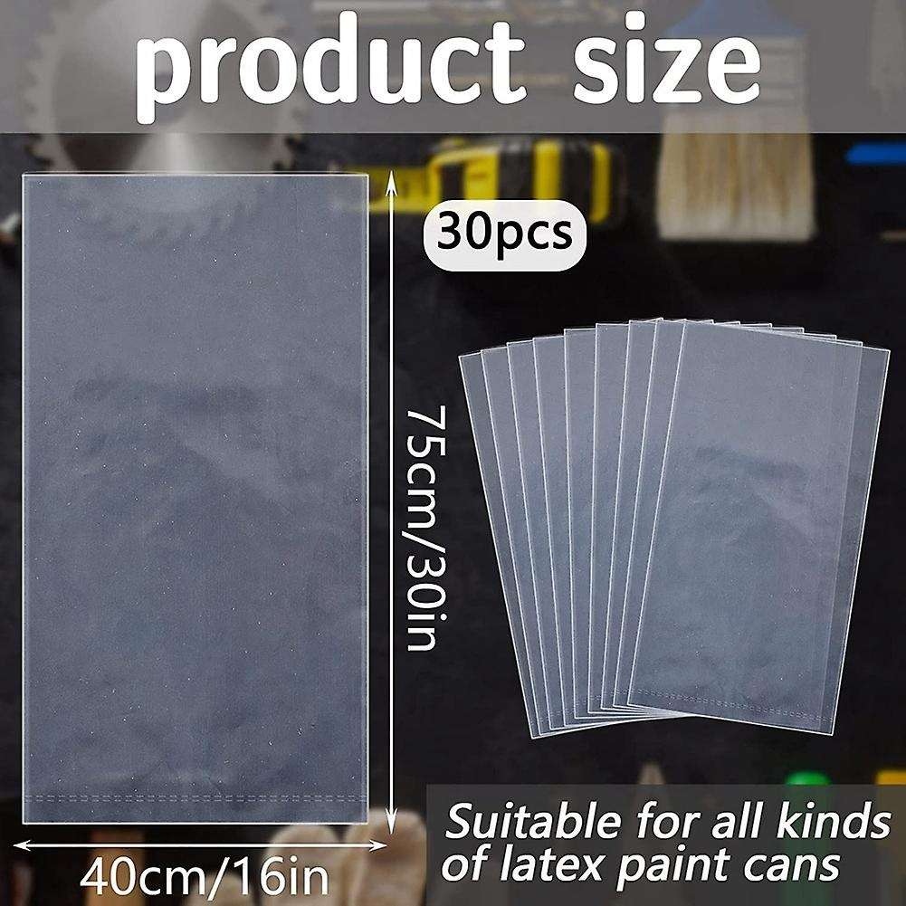 30pcs Disposable Paint Bucket Liners 29.5 X 15.8 Inches