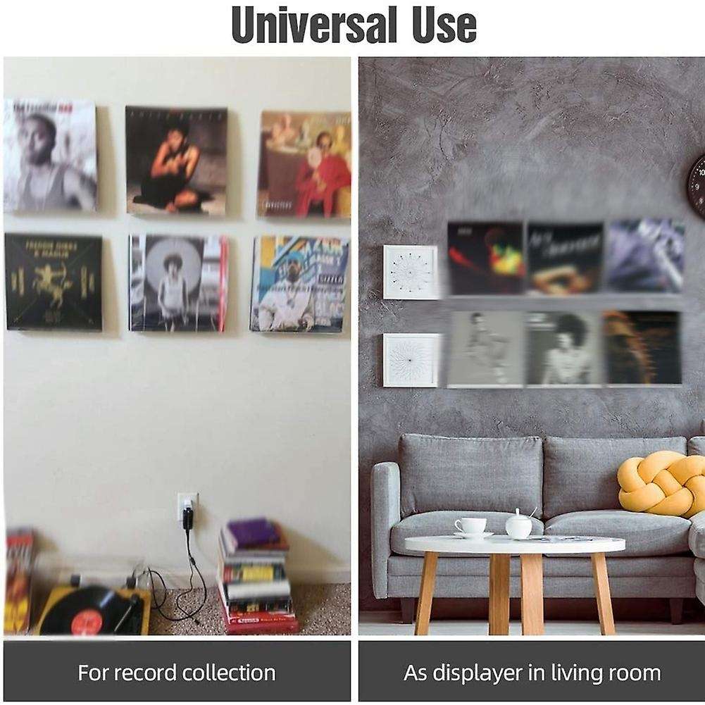 6 Pack Vinyl Record Shelf Storage Acrylic Album Stand Display Lp/book