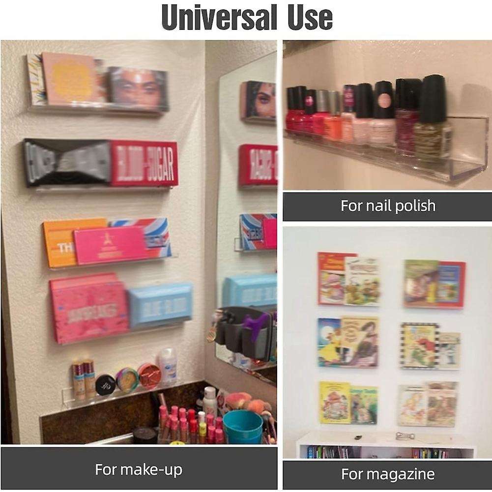 6 Pack Vinyl Record Shelf Storage Acrylic Album Stand Display Lp/book