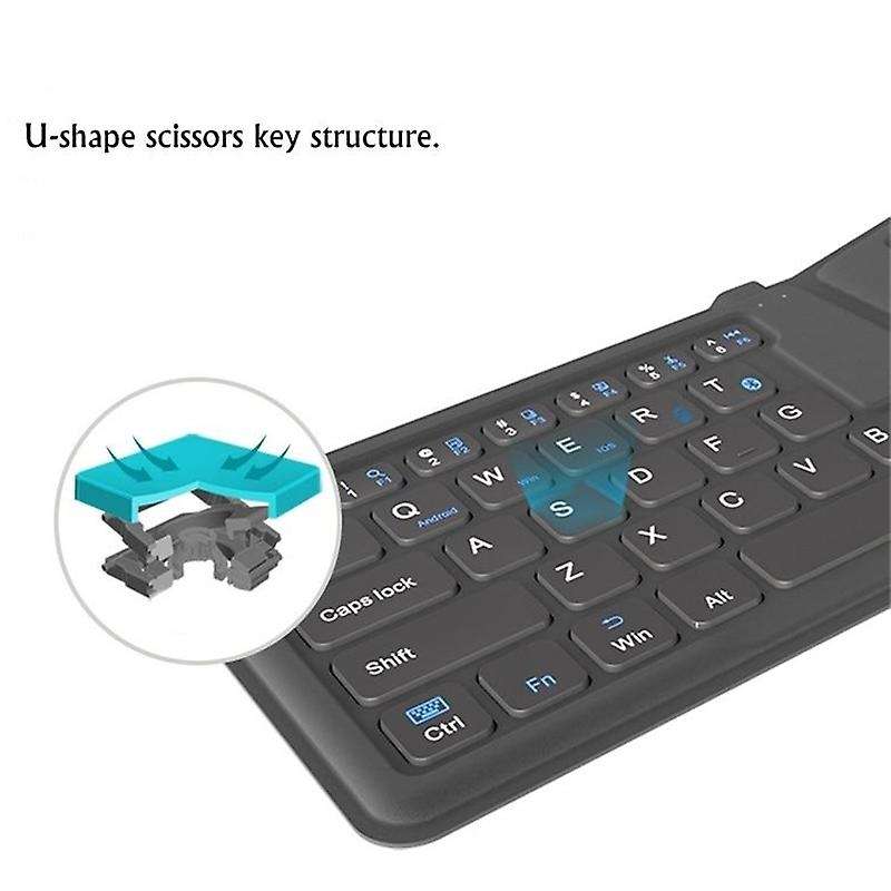 B.o.w Portable Pu Folding Mini Bluetooth Keyboard for Iphone, Tablet