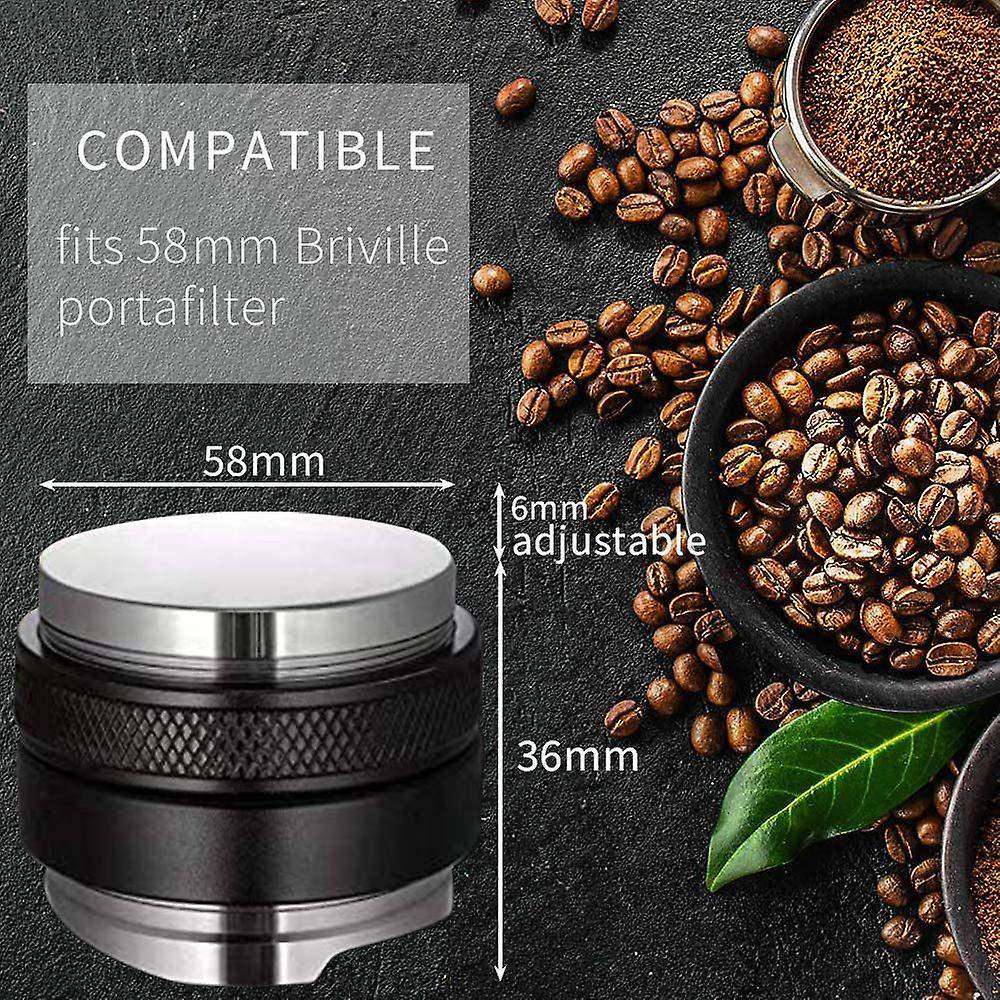Coffee Tamper for 58mm Breville Portafilter,adjustable Coffee Tamper