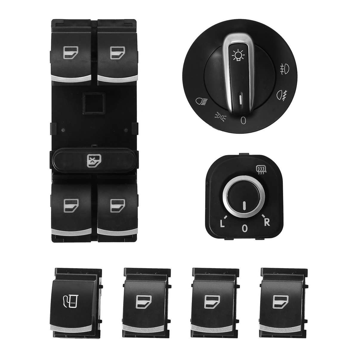 7pc Window Fuel Gas Switch Set for Golf Mk 5 6 Jetta for Passat Tiguan