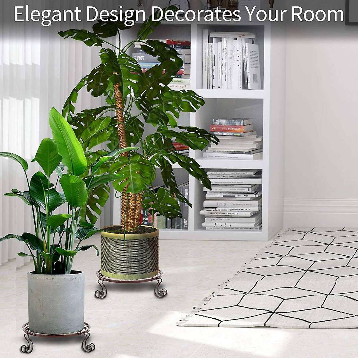 3 Pack Metal Plant Stands for Flower Pot Heavy Duty Potted Holder