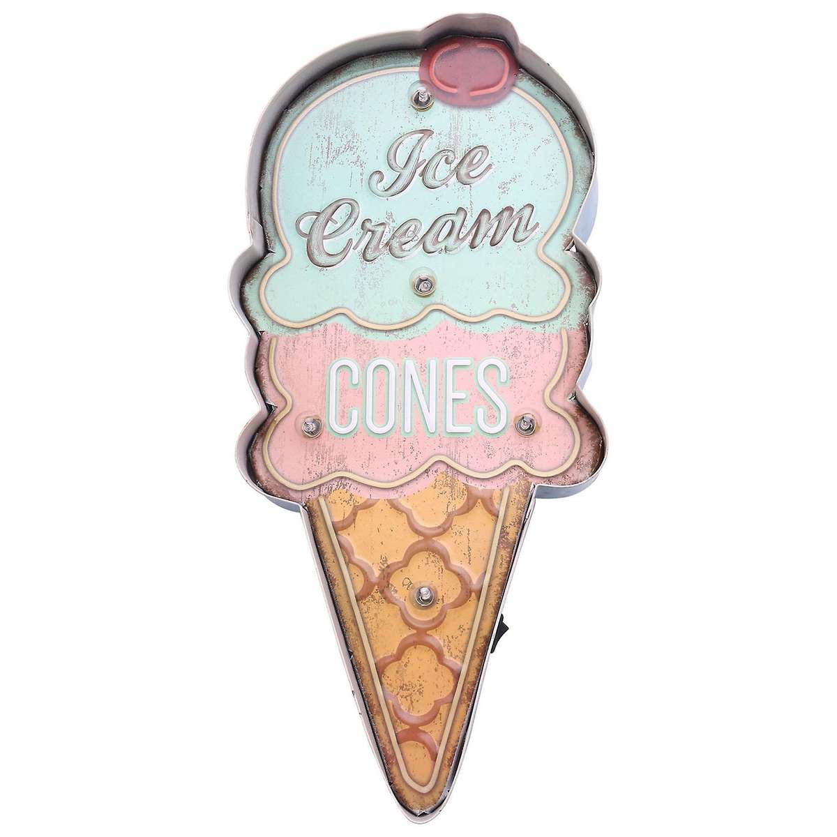 Ice Cream Signs Cafe Shop Decorative for Wall Retro Coffee Plaque