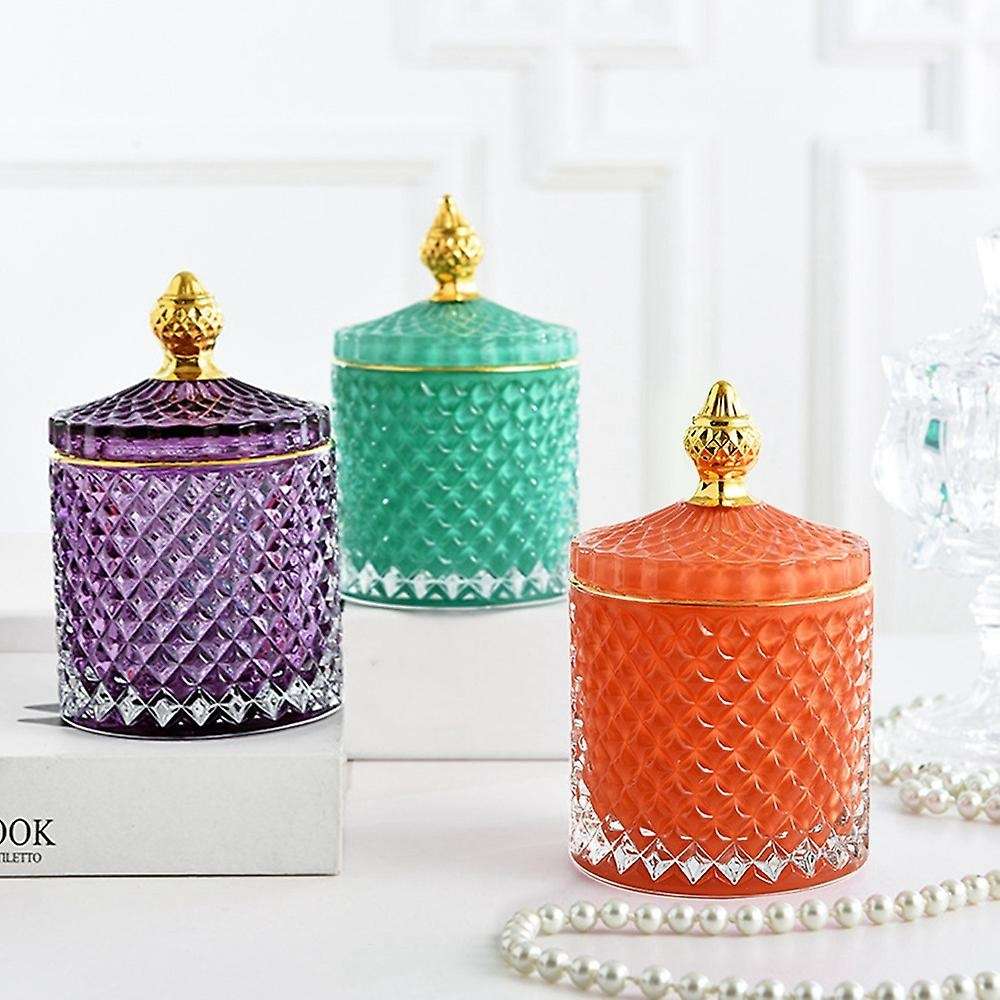 Luxury Glass Storage Jar Aromatherapy Bottle Green