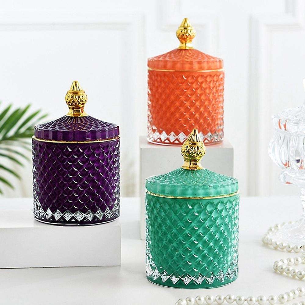 Luxury Glass Storage Jar Aromatherapy Bottle Green