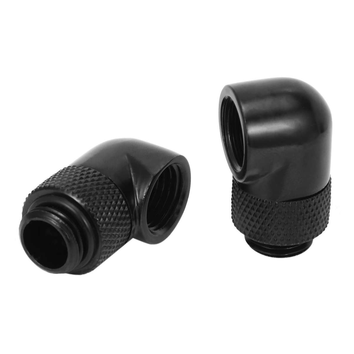 6pcs 4 Inch Compression 90 Degree Water Cooling Adaptors Connector