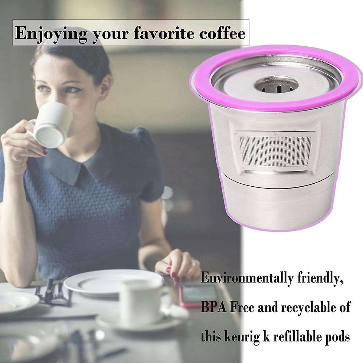 Recafimil Stainless Steel Coffee K Cup Filters for K-duo Keurig 2.0
