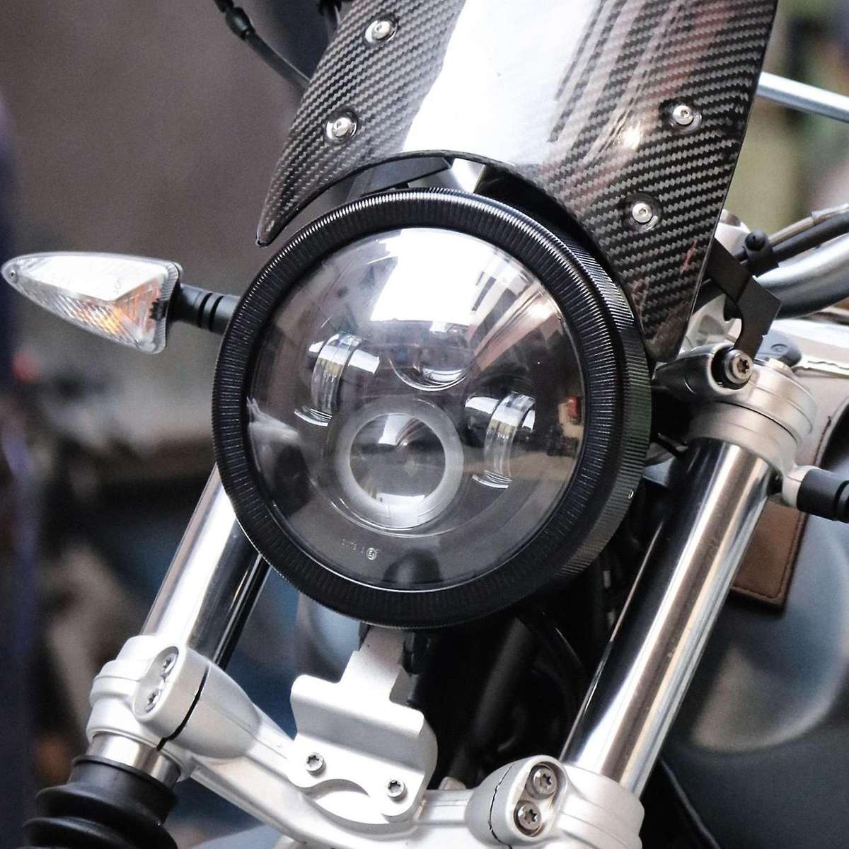 Motorcycle 7inch Burst Headlight Trim Ring Cover For-bmw R Nine T B