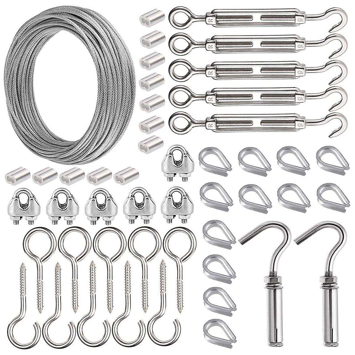 30m Garden Wire for Climbing Plants,wire Fence Wire Rope Clips