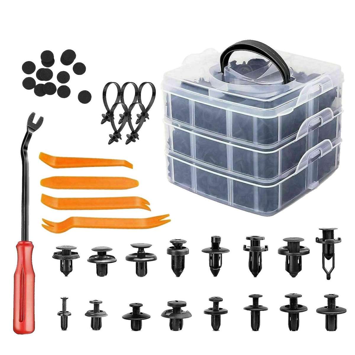 650pcs Car Body Push Pin Rivet Retainer Fastener Kit Clips for Car
