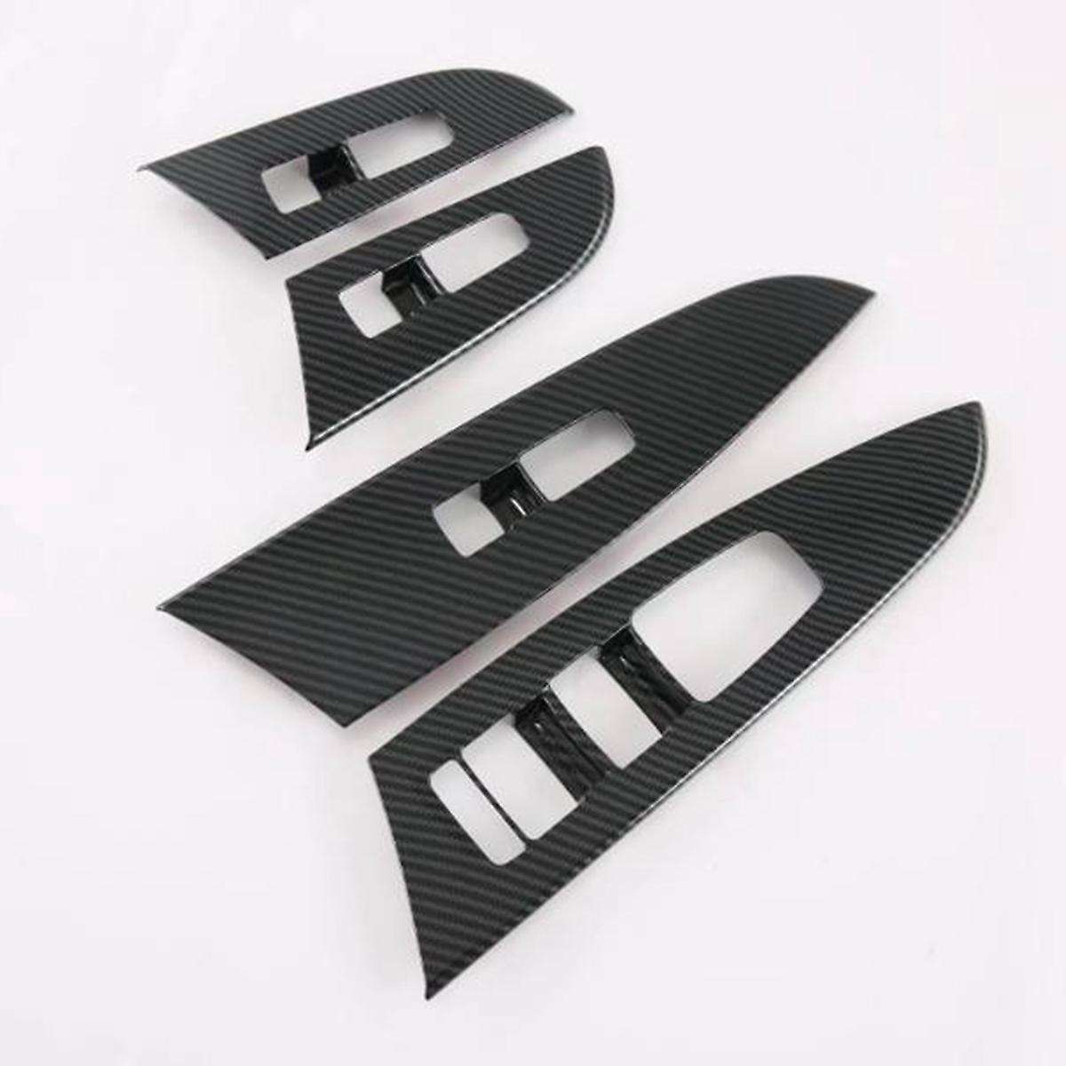 For Kia Mohave 2020 Car Carbon Fiber Glass Lift Button Switch Cover