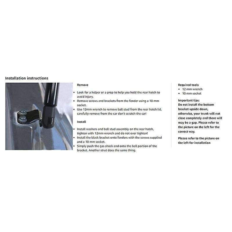 Rear Trunk Gas Shocks for 2003-2008 Nissan 350z Liftgate Lift Support